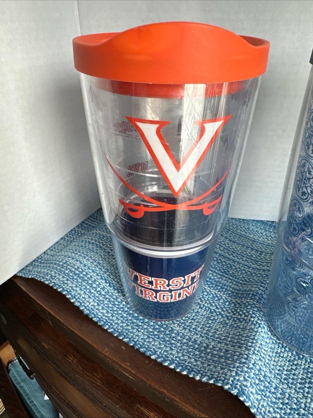 tervis Orange and Clear University of Virginia UVA Logo Travel Tumbler with Lid
